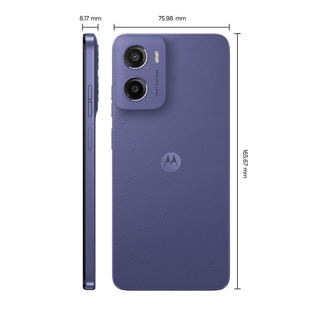 Smartphone Motorola Moto g05 Violeta Vegan Leather 128GB 4GB RAM + 8GB Ram Boost e Camera 50MP, AI Bateria de 5200 mAh Tela 6.7" e Superbrillho - 4