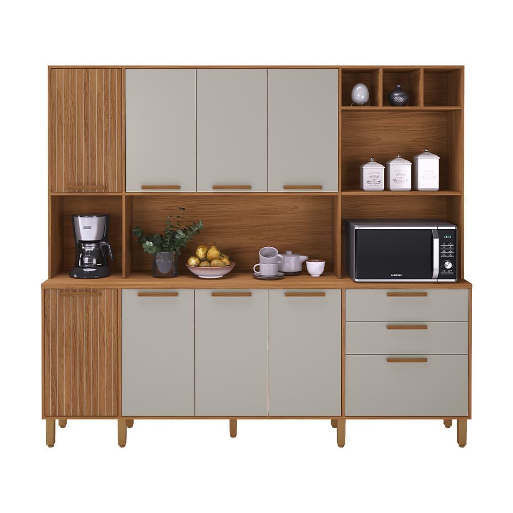 Cozinha Compacta Indekes Gramado com 9 Portas e 2 Gavetas - 219cm de Largura - 2