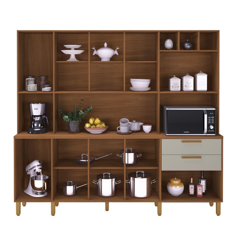 Cozinha Compacta Indekes Gramado com 9 Portas e 2 Gavetas - 219cm de Largura - 4