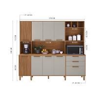 Cozinha Compacta Indekes Gramado com 9 Portas e 2 Gavetas - 219cm de Largura - 6