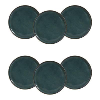 Conjunto de Pratos Rasos Porto Brasil Bio Oceano Azul 29cm - 6 Peças