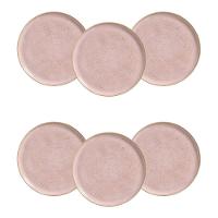 Conjunto de Pratos Rasos Porto Brasil Bio Litchi Rosa Claro 27,5cm – 6 Peças - 1