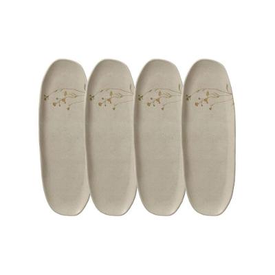 Conjunto de Travessas Ovais Rasas Grandes Porto Brasil Orgânico Campestre 36x13cm – 4 Peças