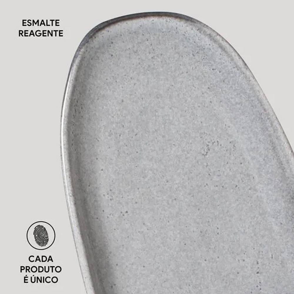 Conjunto de Travessas Ovais Rasas Grandes Porto Brasil Orgânico Dust 36x13cm – 4 Peças - 5