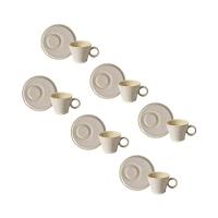 Conjunto de Xícaras de Chá com Pires Porto Brasil Neo Latte 210ml - 6 Peças - 1