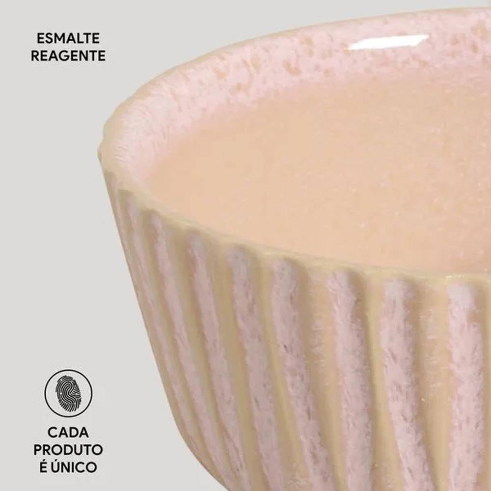 Conjunto de Ramequins Médios Porto Brasil Linhas Litchi com 6 Peças 170ml – Rosa Claro - 5