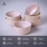 Conjunto de Ramequins Médios Porto Brasil Linhas Litchi com 6 Peças 170ml – Rosa Claro - 3