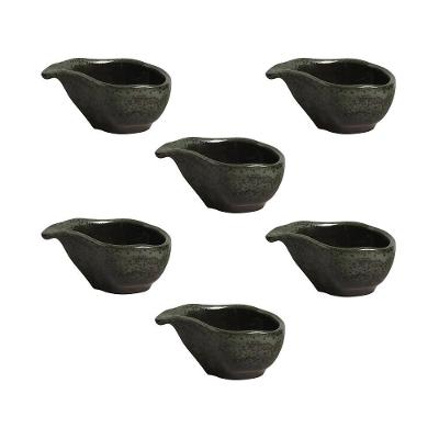 Conjunto de Molheiras Oval Porto Brasil Orgânico Greenery 40ml - 6 Peças