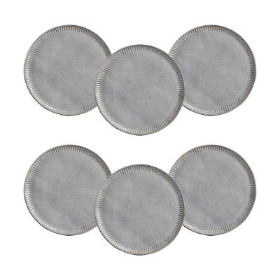 Conjunto de Pratos Rasos Porto Brasil Linhas Dust 27,5cm - 6 Peças