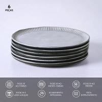 Conjunto de Pratos Rasos Porto Brasil Linhas Dust 27,5cm - 6 Peças - 3