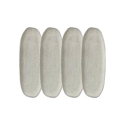 Conjunto de Travessas Oval Rasa Grande Porto Brasil Orgânico Pistache 36x13cm - 4 Peças