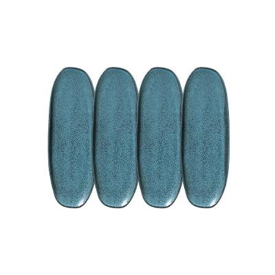 Conjunto de Travessas Oval Rasa Grande Porto Brasil Orgânico Night Sky 36x13cm - 4 Peças