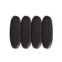 Conjunto de Travessas Oval Rasa Grande Porto Brasil Orgânico Preto Matte 36x13cm - 4 Peças - 1