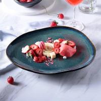 Conjunto de Pratos Rasos Ovais Porto Brasil Orgânico Oceano Azul 31cm - 6 Peças - 2