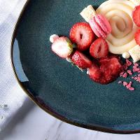 Conjunto de Pratos Rasos Ovais Porto Brasil Orgânico Oceano Azul 31cm - 6 Peças - 3