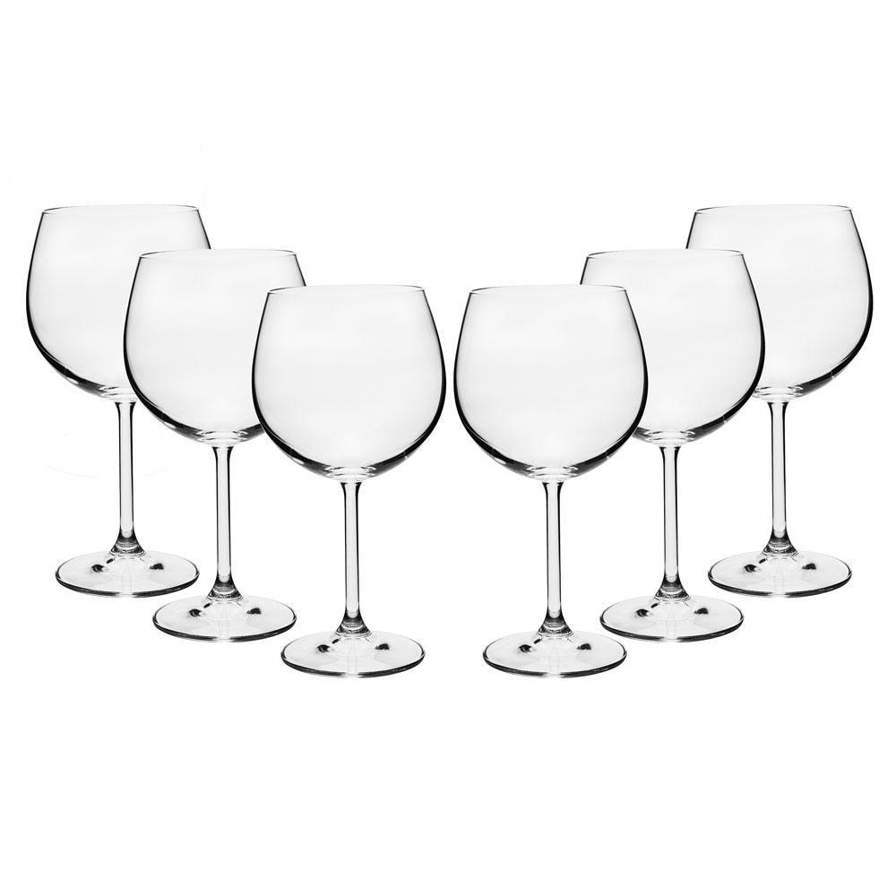Conjunto de Taças para Vinho Borgonha Bohemia em Cristal 570 ml - 6 Peças - 1