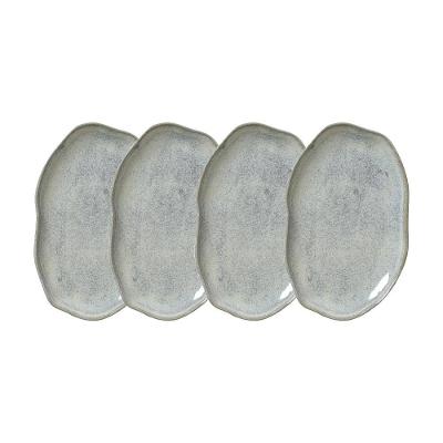 Conjunto de Travessas Oval Rasa Média Porto Brasil Bio Green Granite 30x20cm - 4 Peças