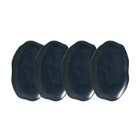 Conjunto de Travessas Oval Rasa Média Porto Brasil Bio Night Blue 30x20cm - 4 Peças - 1