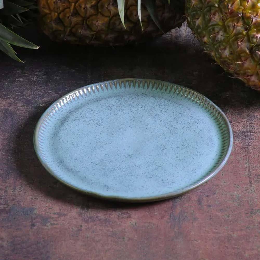 Conjunto de Pratos de Sobremesa Porto Brasil Linhas Breeze Azul 21,5cm - 6 Peças - 2