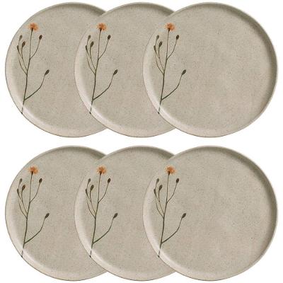 Prato Raso Porto Brasil Campestre em Cerâmica Stoneware 27,5 cm - Cinza