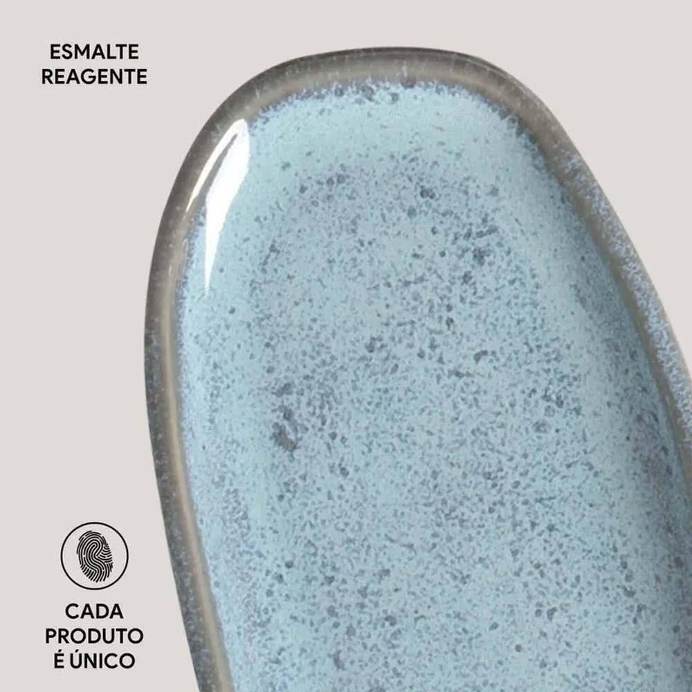 Conjunto de Travessas Oval Rasa Mini Porto Brasil Orgânico Breeze 16,5x8cm - 4 Peças - 4