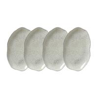 Conjunto de Travessas Oval Rasa Média Porto Brasil Bio Pistache 30x20cm - 4 Peças - 1