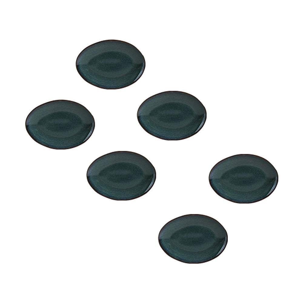 Conjunto de Pratos de Sobremesa Ovais Porto Brasil Orgânico Oceano 22,5cm - 6 peças - 1