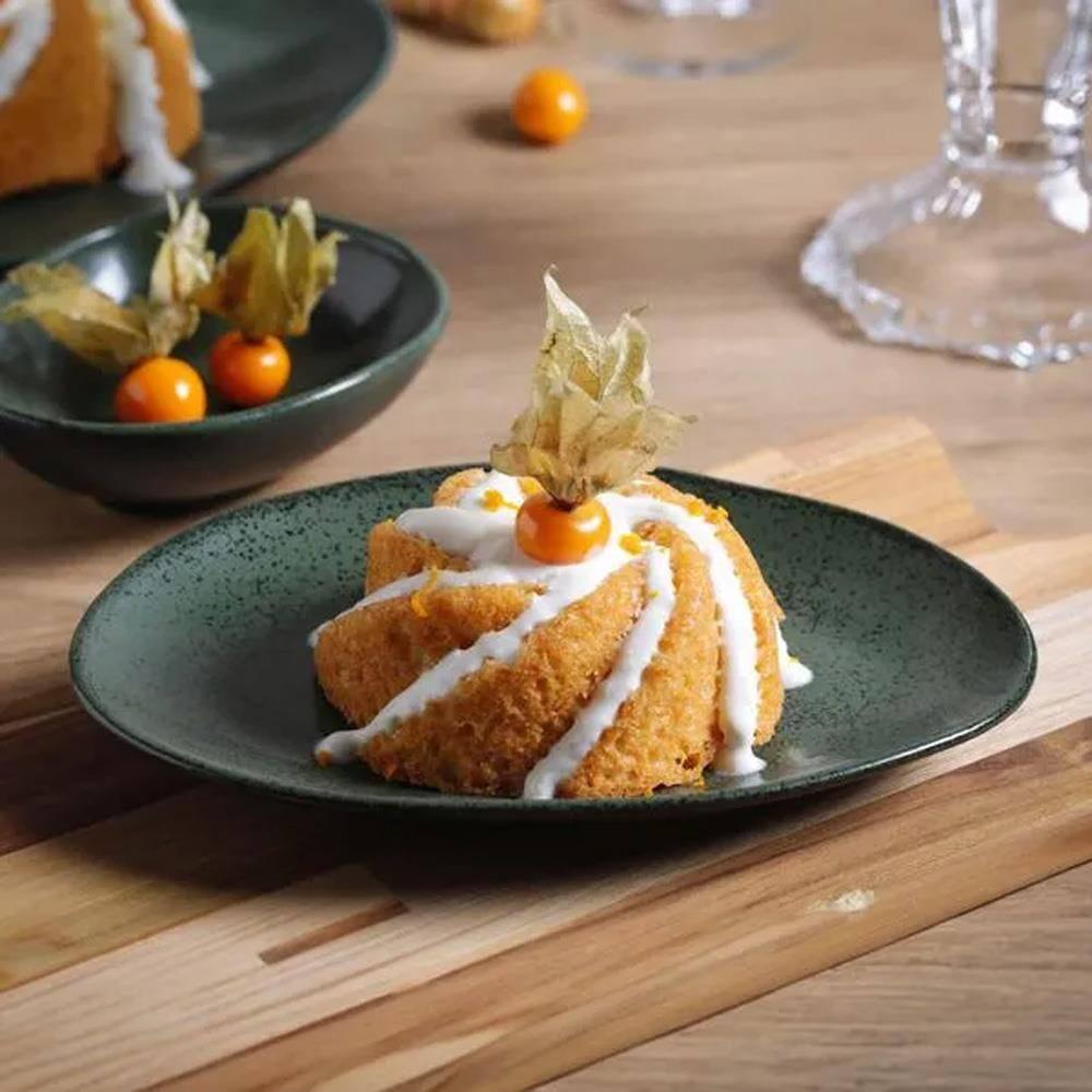 Conjunto de Pratos de Sobremesa Ovais Porto Brasil Orgânico Greenery 22,5cm - 6 peças - 2