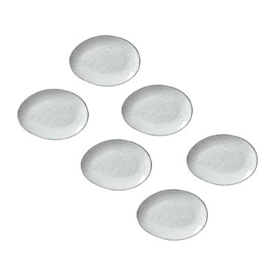 Conjunto de Pratos de Sobremesa Ovais Porto Brasil Orgânico Echo 22,5cm - 6 peças