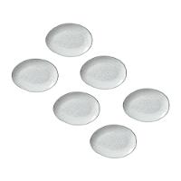 Conjunto de Pratos de Sobremesa Ovais Porto Brasil Orgânico Echo 22,5cm - 6 peças - 1