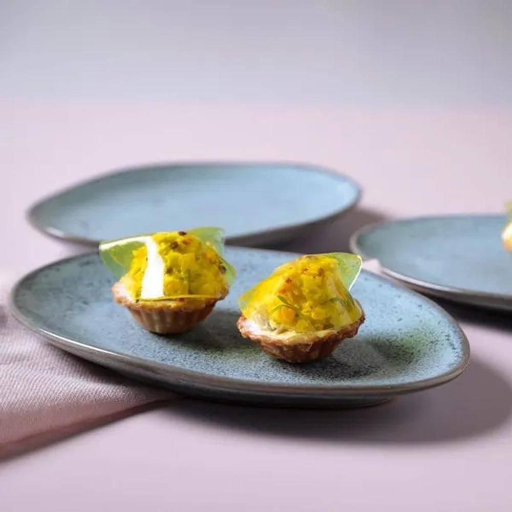 Conjunto de Pratos de Sobremesa Ovais Porto Brasil Orgânico Breeze 22,5cm - 6 peças - 2