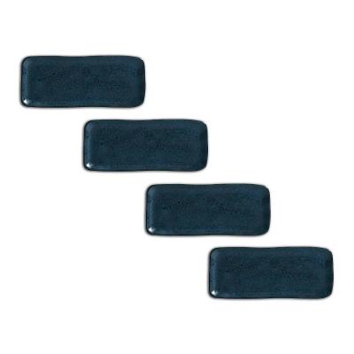 Conjunto de Travessas Retangulares Médias Porto Brasil Orgânico Night Blue 33x13cm - 4 peças