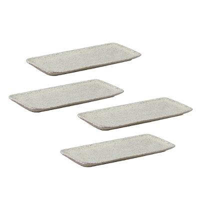 Conjunto de Travessas Retangulares Médias Porto Brasil Orgânico Pistache 33x13cm - 4 peças