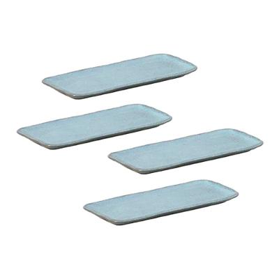 Conjunto de Travessas Retangulares Pequenas Porto Brasil Orgânico Breeze 22x9,5cm - 4 Peças