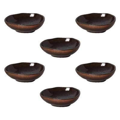 Conjunto de Cumbucas Ovais Porto Brasil Orgânico Titanium 265ml - 6 Peças