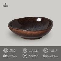 Conjunto de Cumbucas Ovais Porto Brasil Orgânico Titanium 265ml - 6 Peças - 2