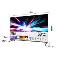 Smart TV Philco 50" 4K LED Ultra HD PTV50VA4REGB Sistema Operacional Roku TV e Entradas USB e HDMI - 7