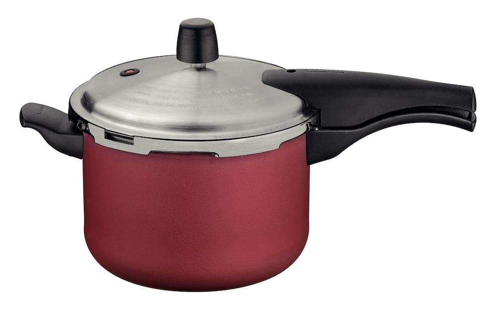 Panela de Pressão Tramontina 4,5 Litros Vancouver Effect Revestimento Antiaderente Starflon Vermelha - 5