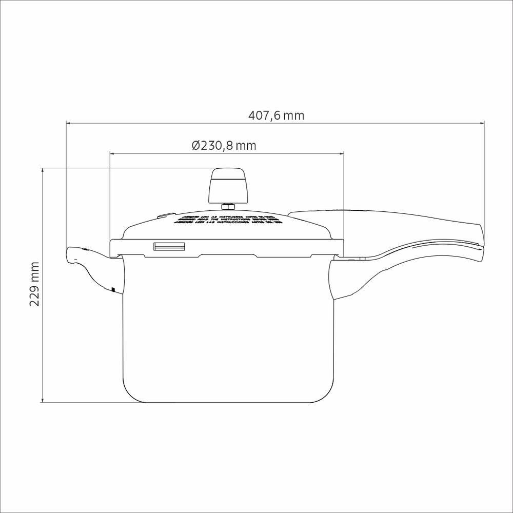 Panela de Pressão Tramontina 4,5 Litros Vancouver Effect Revestimento Antiaderente Starflon Vermelha - 12