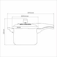 Panela de Pressão Tramontina 4,5 Litros Vancouver Effect Revestimento Antiaderente Starflon Vermelha - 12