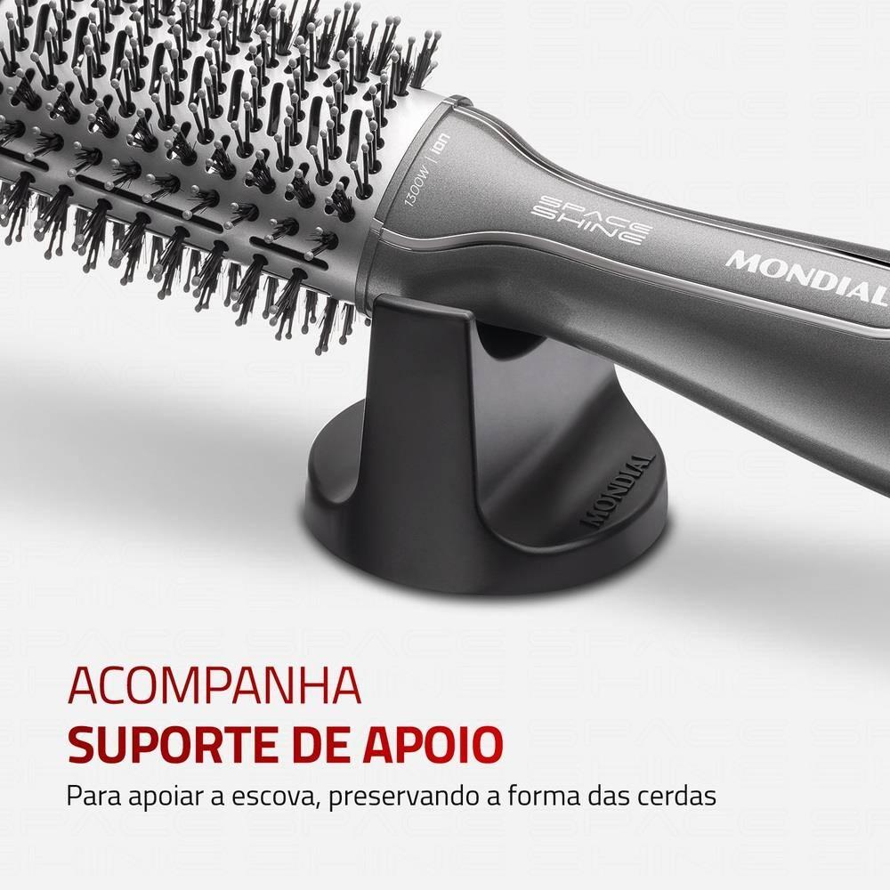 Escova Secadora Slim Mondial Space Shine ES-20 com Cerdas Duplas, Revestimento Tourmaline Íon, 1300W, Bivolt - Grafite - 6