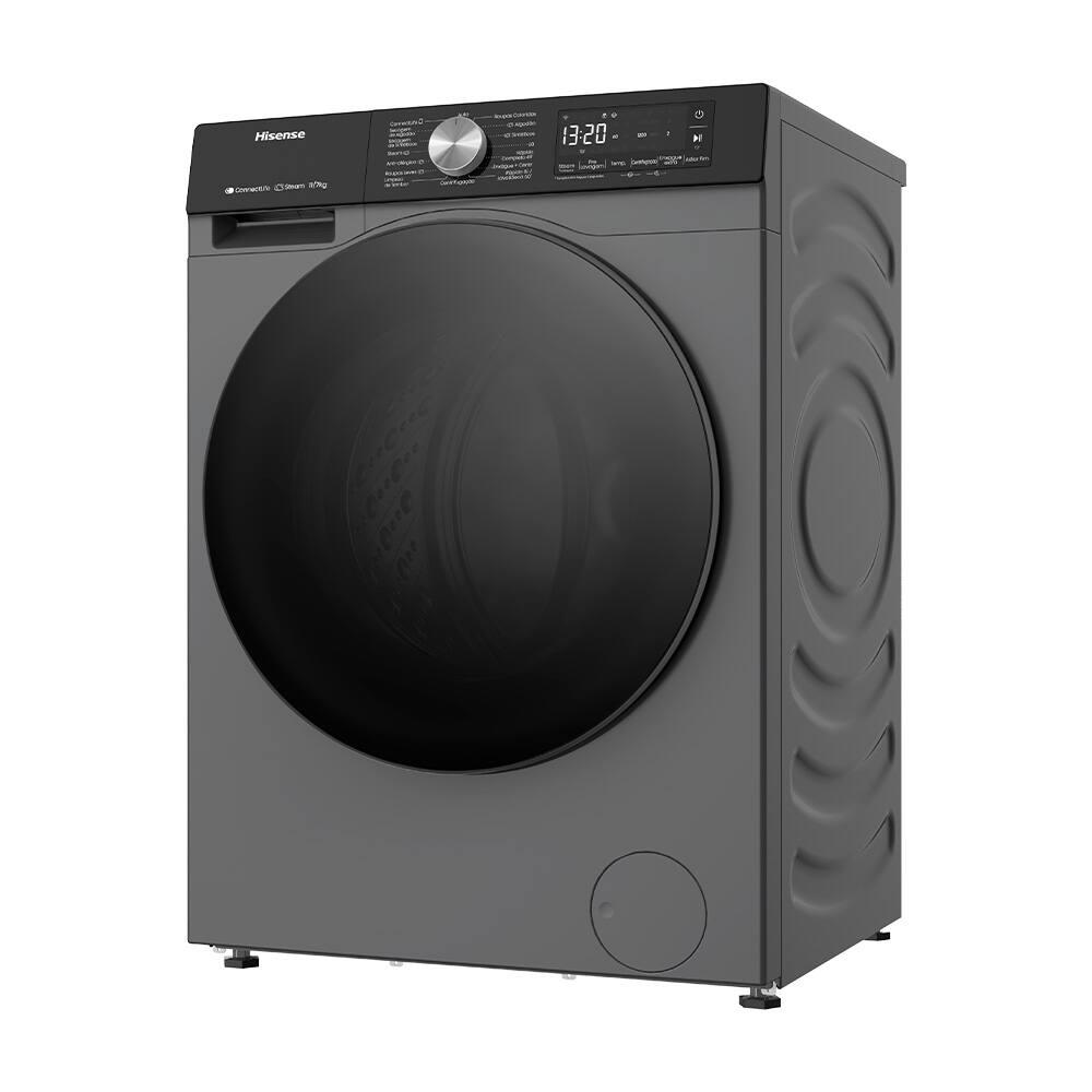 Lava e Seca Hisense 11/7Kg WD3S11 com Motor Inverter, Controle Wi-Fi, 13 Programas de Lavagem e 3 de Secagem, Painel Touch - Titanium - 5