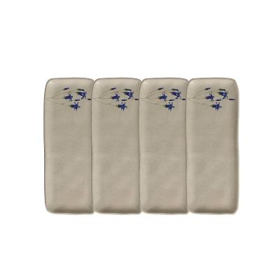 Conjunto de Travessas Retangulares Médias Porto Brasil Orgânico Campestre 33x13cm - 4 Peças