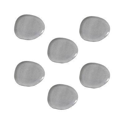 Conjunto de Pratos Oval Porto Brasil Orgânico Dust 31cm - 6 Peças