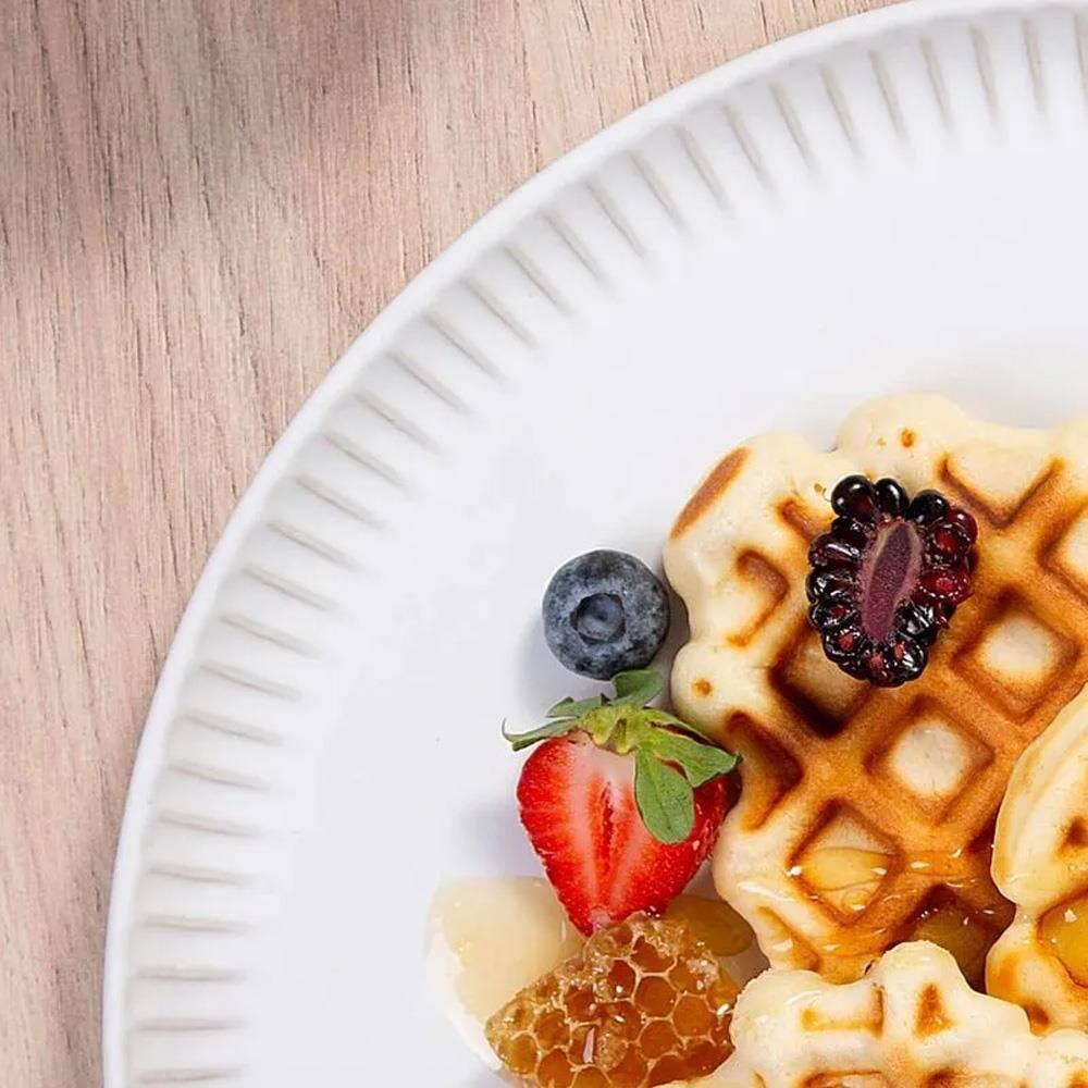 Conjunto de Pratos Rasos Porto Brasil Linhas New White 27,5cm - 6 Peças - 3