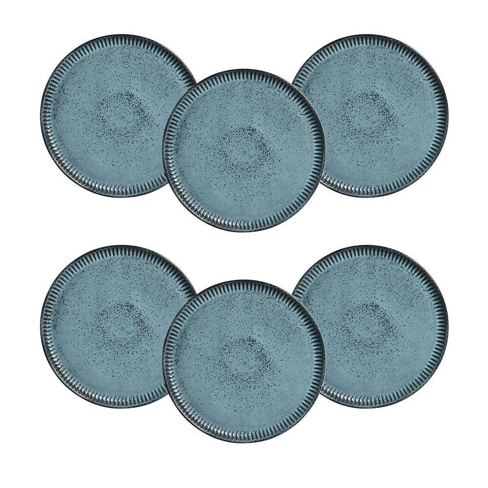 Conjunto de Pratos Rasos Porto Brasil Linhas Night Sky 27,5cm - 6 Peças - 1