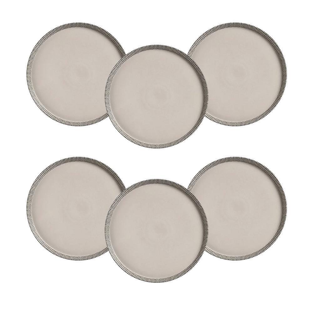 Conjunto de Pratos Rasos Porto Brasil Neo Pulse 27cm - 6 Peças - 1