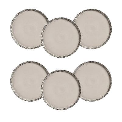 Conjunto de Pratos Rasos Porto Brasil Neo Pulse 27cm - 6 Peças