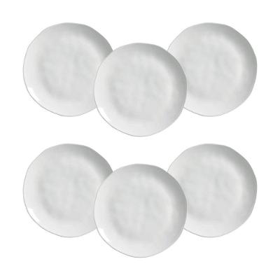 Conjunto de Pratos Rasos Porto Brasil Orgânico New White 26,5cm - 6 Peças