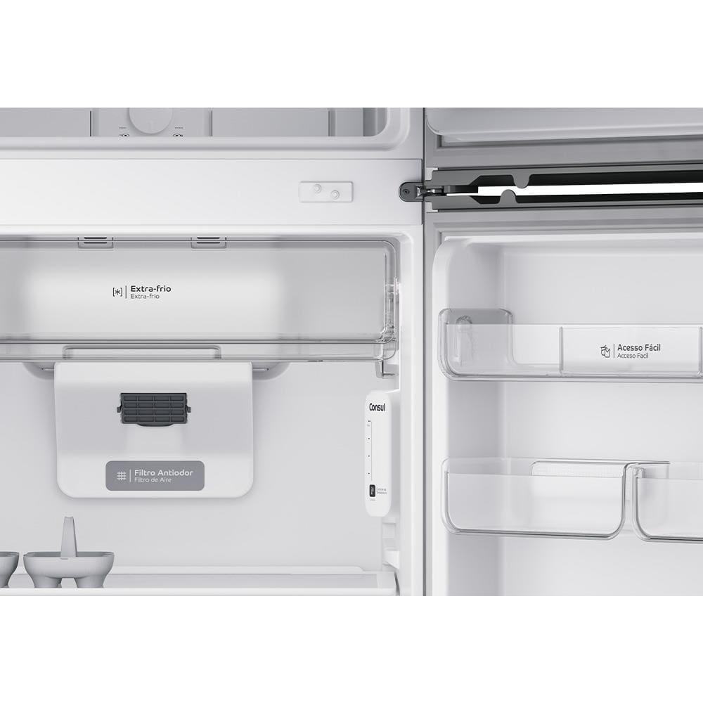 Geladeira Consul Frost Free CRM50LK Duplex Inox com Função Turbo, Iluminação em LED e Filtro Antiodor - 410 litros - 9